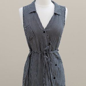 Anthropologie TYLHO Rayon Dress in Gingham Checkered Print XS
